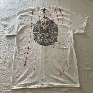 Jason Camp Crystal Lake Bloody All Over Print Size Large White‎ Friday The 13th